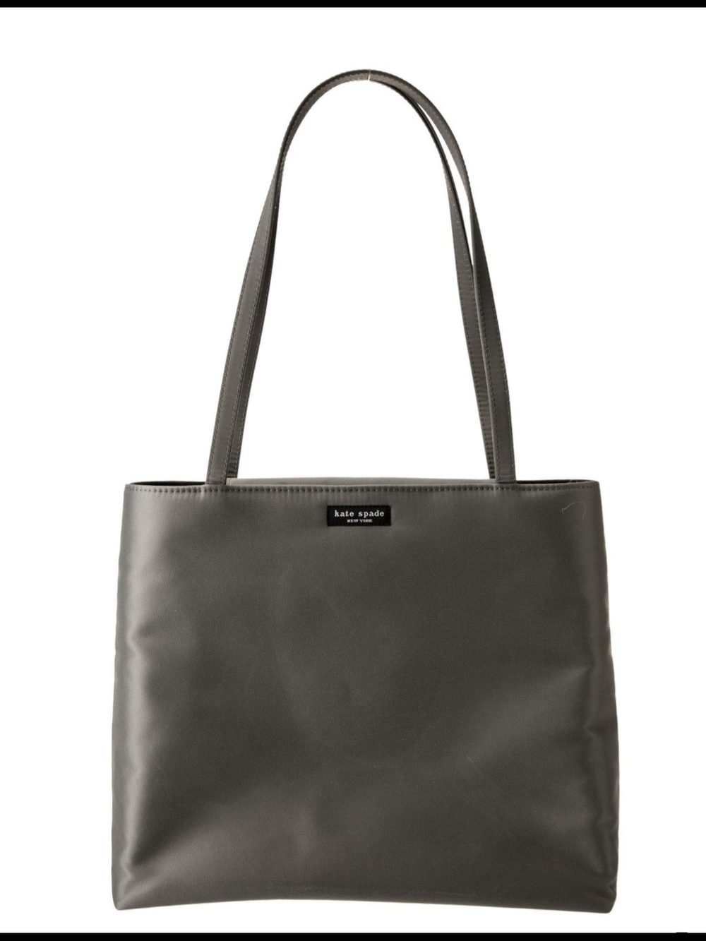 kate spade New York Gray Leather Tote Bag
